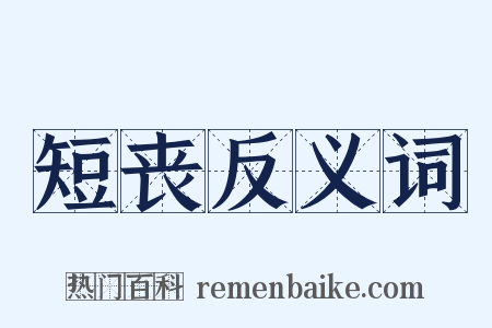 短丧反义词是什么意思的图片